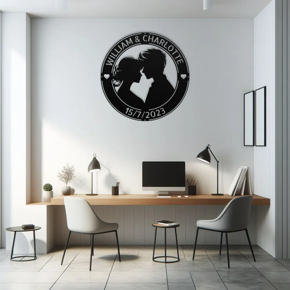 Personalized Couple Metal Art Sign